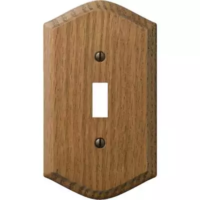 Amerelle Country 1-Gang Solid Oak Toggle Switch Wall Plate Medium Oak 701T • $11.76