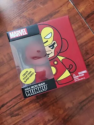 2013 Kidrobot Marvel 4  Mini Munny Iron Man Diy Vinyl Figure New • $10