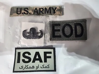 Military Senior Us Army Eod Qualification Badge & Patches Shown Free Shipping • $13.99