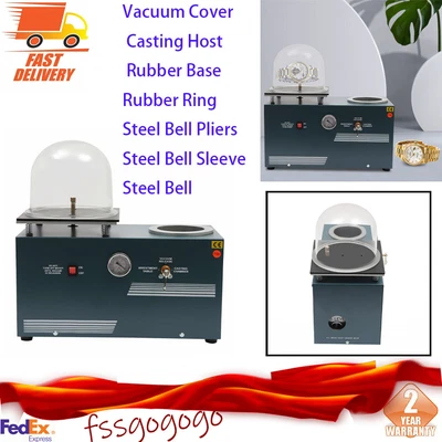 $639 • Buy 2L 5CFM Jewelry Vacuum Cast Investment Lost Wax Investing Machine + 9 X8  Hood