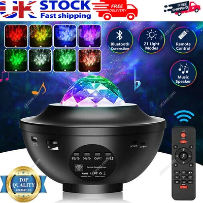 £19.89 • Buy LED Galaxy Projector Night Light Starry Star Moon Bluetooth Music Lamp W/ Remote
