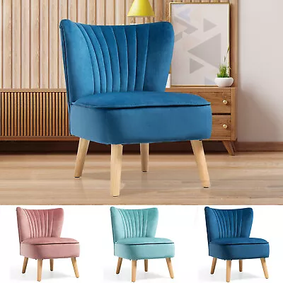$159.95 • Buy Accent Velvet Lounge Sofa Chair Upholstered Dining Chairs Single Seat Retro Home