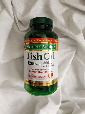 $14.15 • Buy Nature's Bounty Fish Oil, 1200 Mg, 360 Mg Omega-3s (180 Softgels) EXP: 03/2024