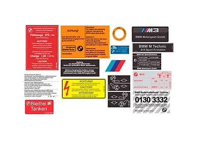 Bmw E30 / M3 Professional Restoration Aufkleber Decals Stickers Set • $59.99