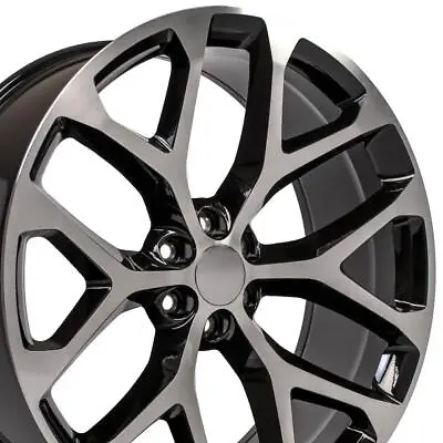 Machined Black Snowflake CK156 26 Inch Rim Fits Cadillac GMC Chevy • $220