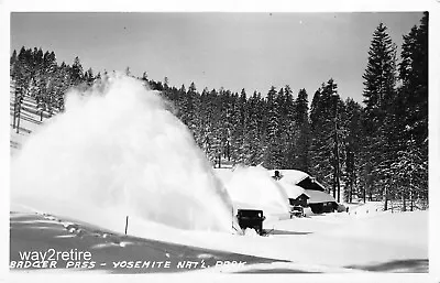 Postcard CA Badger Pass Ski Lodge Yosemite Mariposa County California RPPC 1950s • $10.99