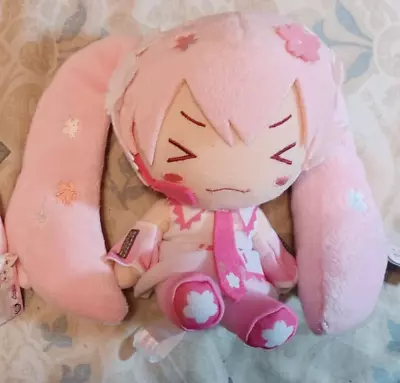 Hatsune Sakura Miku Closed Eyes Taito Plush Doll • $25