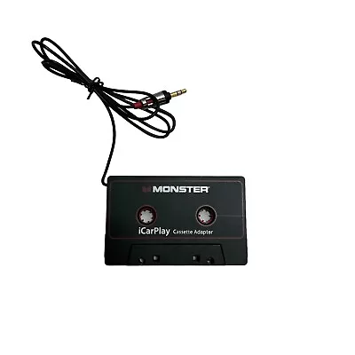 Vintage Monster Aux Cord Cassette Adapter ICarPlay For Car Tape Deck Auxiliary • $19.99