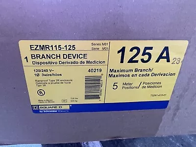 Square D EZMR115125 5-Gang Meter Pak Stack 125A Branch Ringless Socket 1Ph 5 Jaw • $2300