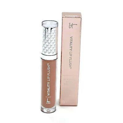 It Vitality Lip Flush Lip-Softening Smooth Butter Gloss Perfect Nude Full  BNIB • $16.64