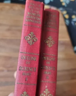 Vintage Antique Red Books Set Of 2 Pocket Library Funk & Wagnalls 1929  • $13