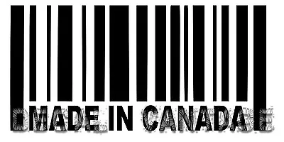 Made In Canada Barcode Vinyl Sticker Decal Maple Leaf - Choose Size & Color • $2.28