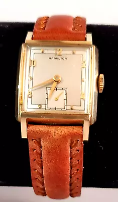 Vintage Men's 10k GF HAMILTON Watch 1952 Gary Case Cal. Grade 747 • $50