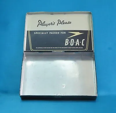 Very Rare Collectable Vintage B.O.A.C Players Navy Cut Cigarette Tin. • $15