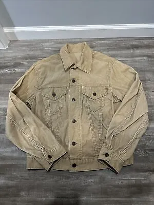 Vintage 70s Levis Strauss Corduroy Jacket Sz 42 Beige White Tab Made In USA • $74.95