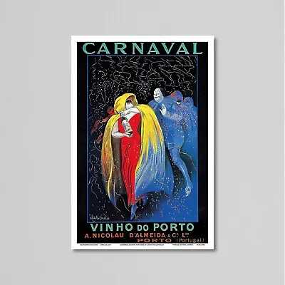 Vintage Art Deco Poster Carnaval Vinho Do Porto By Leonetto Cappiello 1911 • $59