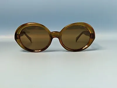 Vintage 60s Oval Acetate Sunglasses Glass Lens Germany Made #837 • $59.45