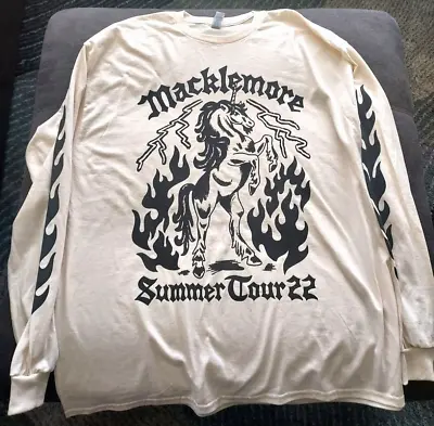 Macklemore Mens XL Summer Tour 22 Concert T-Shirt Long Sleeve Band Shirt • $14.99