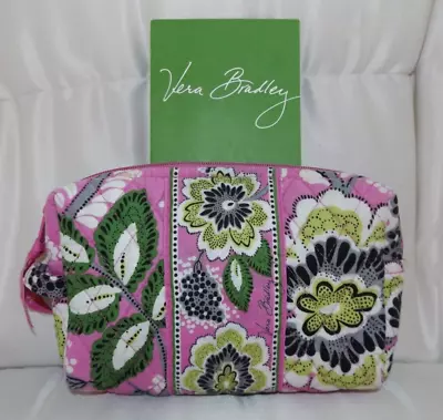 VERA BRADLEY Medium Zip Cosmetic Case - Priscilla Pink - Nice Used Clean Fresh • $16.95