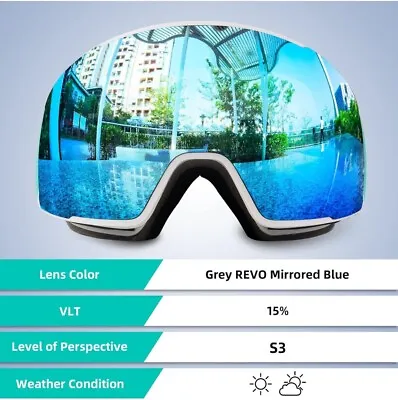 EverSport M81 Ski Goggles Pro Magnetic Snowboard Snow Goggles For Women Men... • $22.99
