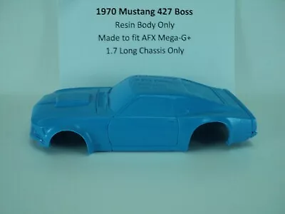 HO Slot Car Resin Body 1970 Mustang Boss Sky Blue AFX TOMY Mega-G+ 1.7 • $6.99