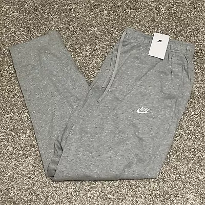 Nike Club Jersey Gray Joggers Sweatpants Sports Training BV2762-063 Men's 4XL • $52.40