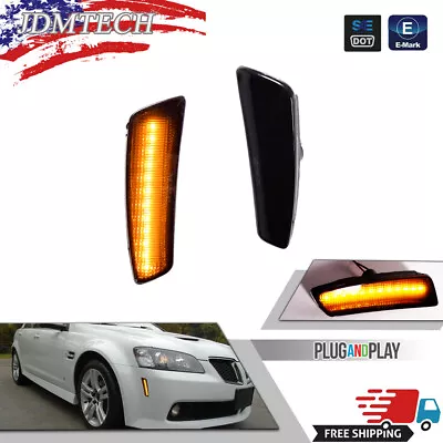 For 2008-2009 Pontiac G8 GT GXP Smoked Front Bumper Side Marker Lights LED Lamps • $39.99