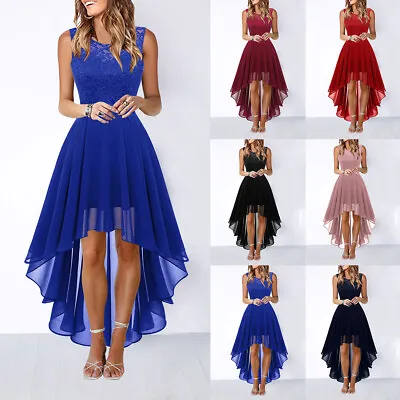 Womens Sexy Chiffon Evening Ball Gown Prom Cocktail Party Bridesmaid Midi Dress • £19.69