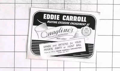 1949 Eddie Carroll Orchestra Playing At Quaglino's Restaurant • $6.32