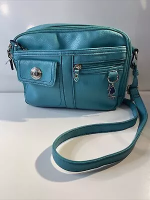 US Polo Association Crossbody Shoulder Strap Adjustable Purse Bag Teal Blue • $20