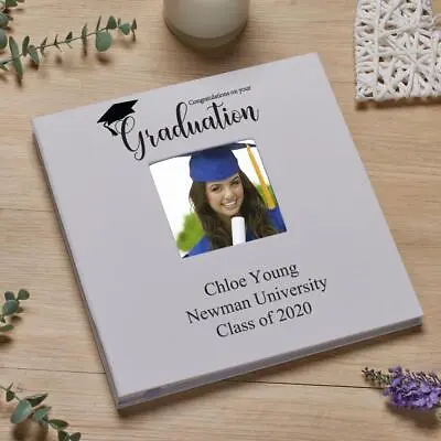 £23.99 • Buy Personalised Graduation Photo Album Linen Cover With Cap Design LLPA-12