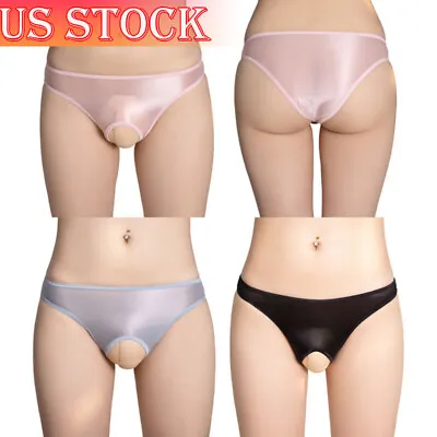 US Mens Glossy Wet Look Knickers Briefs Underwear Panties Low Rise Underpants • $8.45