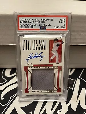 2023 National Treasures Baseball #CMS-MY Masataka Yoshida 16/49 PSA 9 Red Sox • $35