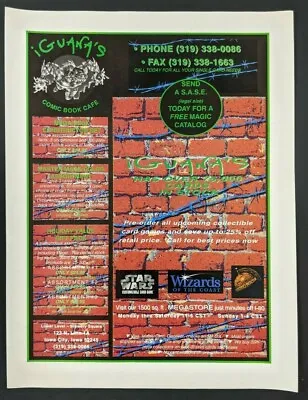 Iguana's Comic Book Cafe Print Ad Game Poster Art PROMO Official MTG Star Wars • £4.82