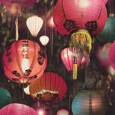 £6.99 • Buy Arthouse Tian Japanese Lantern Multi Textured Wallpaper 293200
