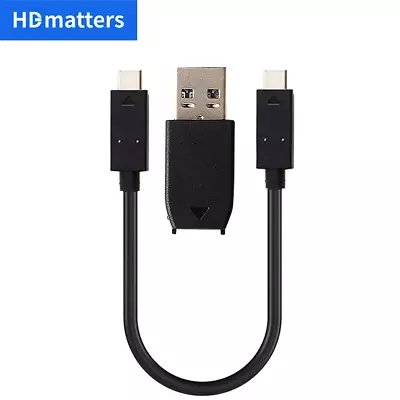 USB C To USB C Cable With USB-A Adapter Dongle USB 3.1 Gen.2 10G Short SSD Macs • $9.99