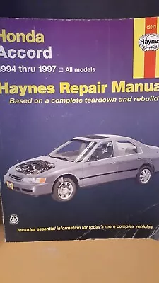 Haynes Repair Manual Honda Accord 1994 - 1997 Haynes Repair Manual 42013 • $5.91