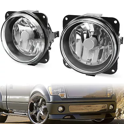 Bumper Fog Lights Lamps Clear W/Bulbs For Ford F150 Harley Davidson 2000-2004 • $46