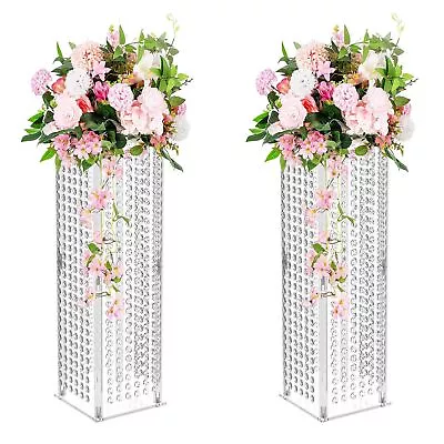 Clear Flower Stand Centerpieces For Tables - 2 Pcs Acrylic Tall Vases For Cen... • $116.63