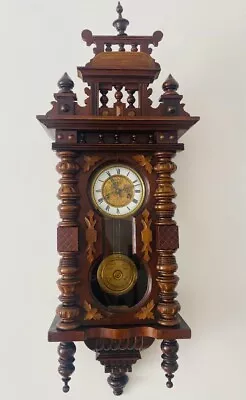 Spectacular Late 19th Century Keyhole Vienna Wall Clock • £999