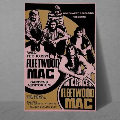 Fleetwood Mac Gardens 24x36 Poster Rock Stevie Nicks Roll Music Art Pop England • $125