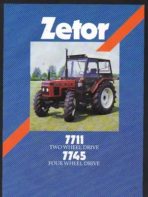 ZETOR 7711 And 7745 Tractor Brochure Leaflet • £6.50