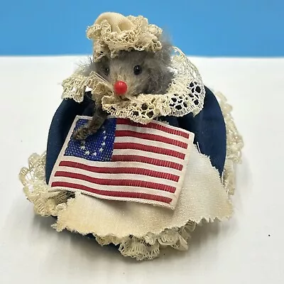 Vintage Original Fur Animals Betsy Ross Mouse USA Flag West Germany • $18