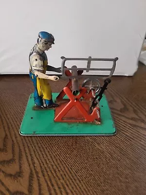 Arnold Tin Steam Powered Saw Operator  US Zone Germany 1940's Works  • $29.07