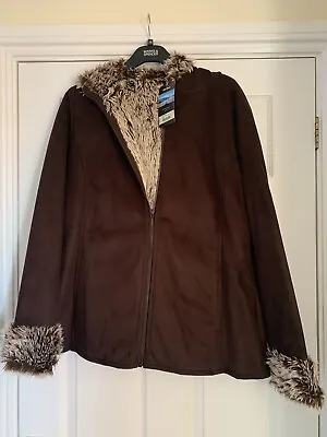 £21.50 • Buy Peter Storm New Brown Ladies Size16 Faux Sheepskin Fully Faux Fur Lined Coat.