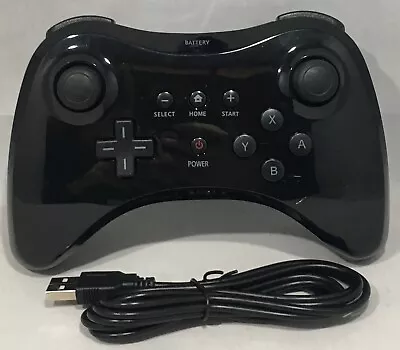 WIRELESS CONTROLLER FOR NINTENDO Wii U PRO CONTROLLER + CHARGE LEAD BLACK (AUS)  • $28.95