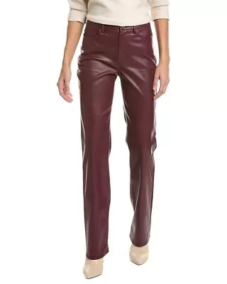 Staud Womens Chisel Faux Leather Straight Pants Purple Size 4 • $254.15