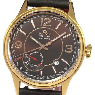 MARVIN M104-53 Power Reserve Date Brown Dial Automatic Men's Watch_801760 • $387.94