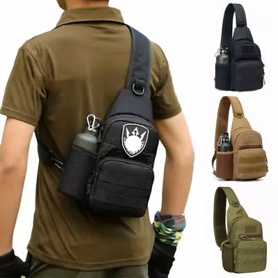 Tactical Sling Bag Pack Molle Shoulder Sling Bag Assault Crossbody Messenger Bag • $14.99