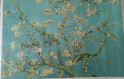 IKEA LARGE Floral Canvas Light Blue 132 ×91cm  Van Gogh  Almond Blossom  LIMITED • £39.99